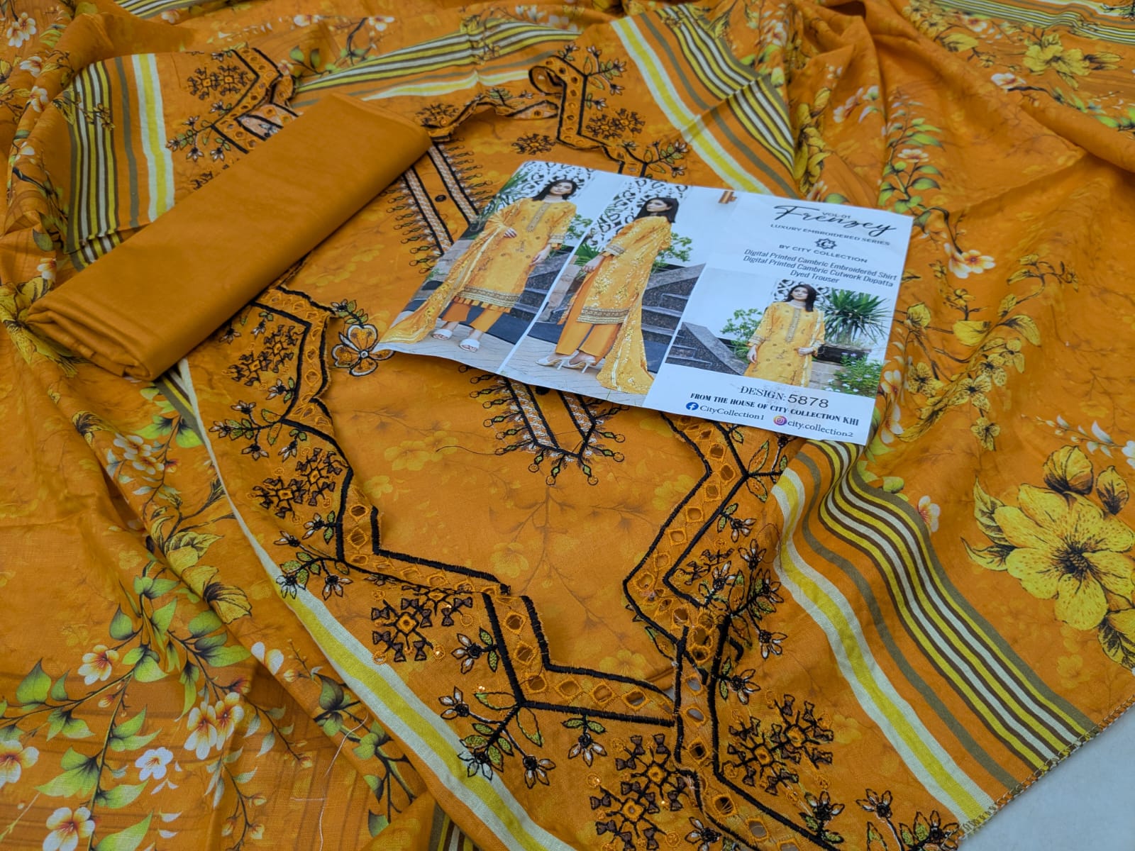 Frenzey Embroidered 3 Piece