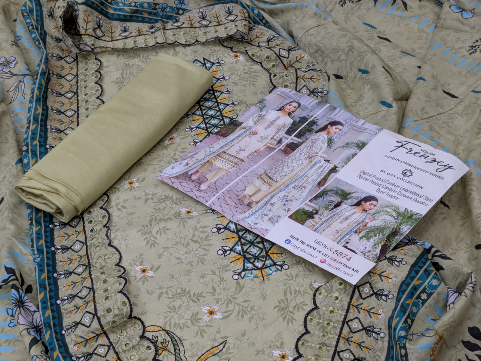 Frenzey Embroidered 3 Piece