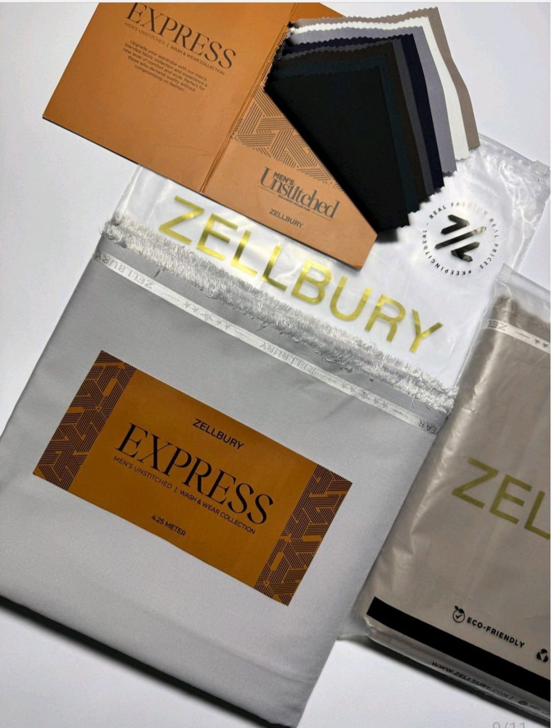 Zellbury Men Unstiched Wash and Wear