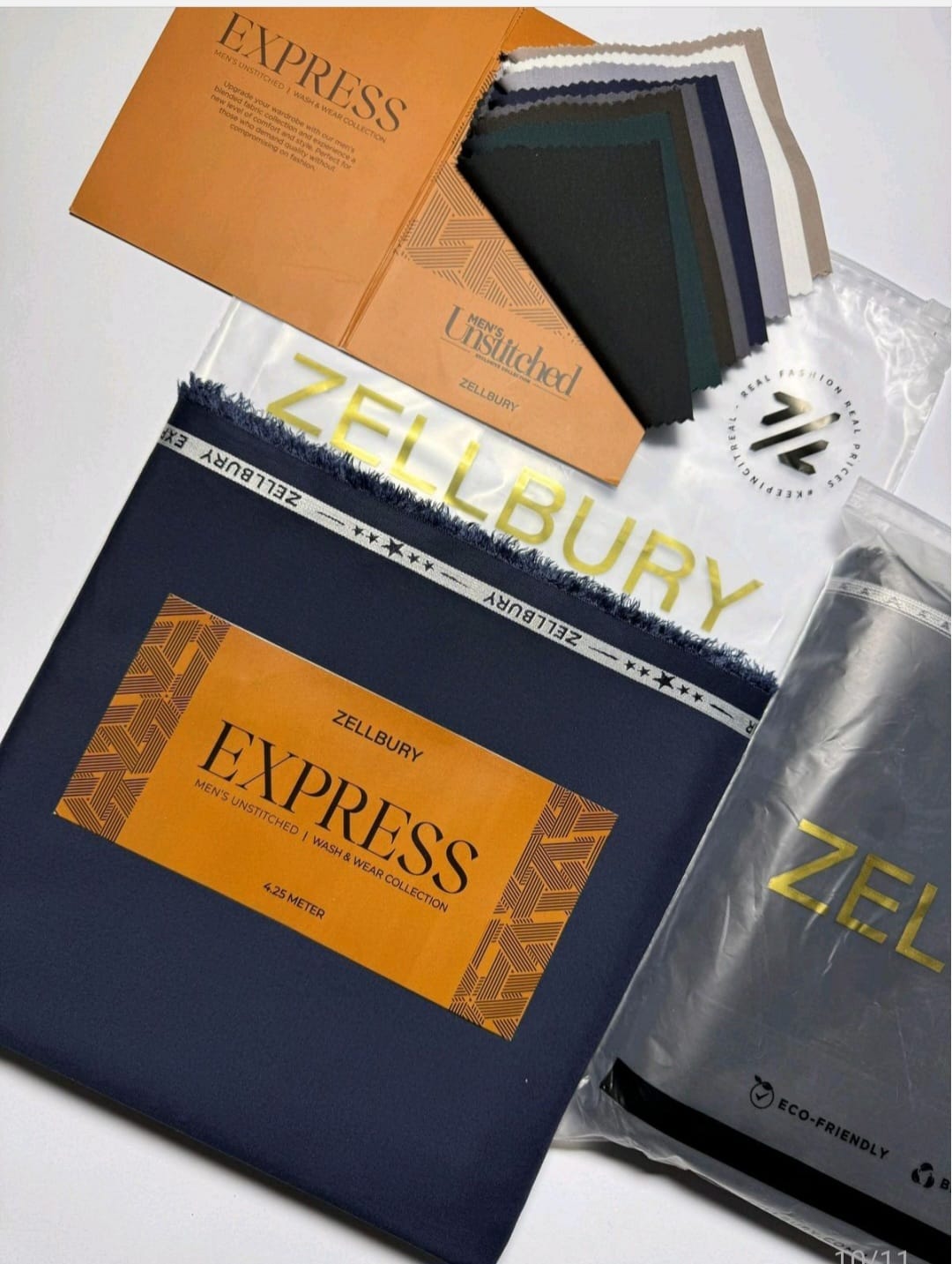 Zellbury Men Unstiched Wash and Wear