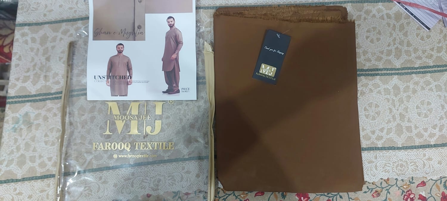 Shan e Mughlia Mens Unstitched Wash and Wear