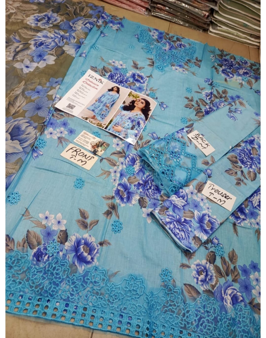 Iznic Exclusive Collection with Embroidered Patched and Chifoon Dupatta